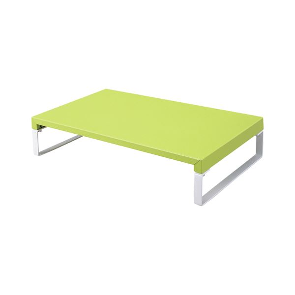 机上整理／収納用品 その他机上整理／収納用品デスク (テーブル 机) 上の整理と整理 収納 をサポート 見やすく使いやすい リヒトラブの黄緑の机 テーブル 上台、サイズはW390×D250×H80mm