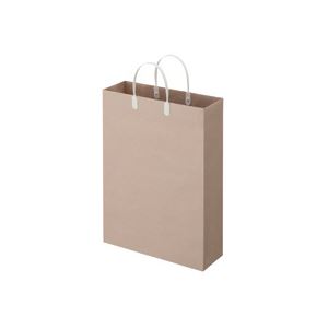店舗用品 手提袋 紙袋エレガントなラミネート加工のクラフトバッグ 大容量 大型 で使い勝手抜群 美しい白いデザインが目を引く 店舗用品の必需品 手提げ袋としても活躍 ヨコ320×タテ440×マチ幅11