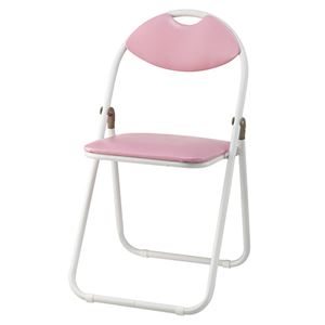 チェア 折りたたみイスピンクの折りたたみイスが2脚セットでお得 カラフルなパイプチェア (イス 椅子) で快適な座り心地を提供します コンパクトに折りたためるので、整理 収納 にも便利 おしゃれなデザ
