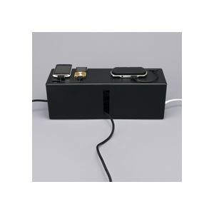 パソコンアクセサリー ケーブルアクセサリースマートな整理 収納 と便利な電源まで パソコン PC アクセサリーの革命 ケーブル 配線 マスター Lサイズ ブラック ケーブル の整理整頓が一瞬で完了 B