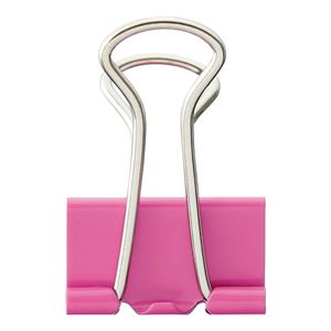 事務用品 クリップ ダブルクリップオフィス ユース ダブルクリップ ピンク 小サイズ 19mm 幅 1箱（10個）【×60セット】- 便利な事務用品で、書類整理もスマートに （まとめ） TANOSEE