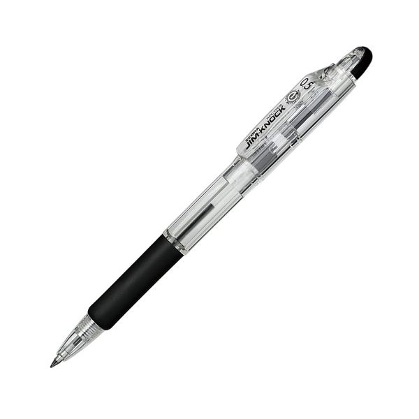 筆記具 油性ボールペン ノック式書き味抜群のオイルベースボールペン ノックで簡単に使える ゼブラのジムノック0.5mm黒が10本セットでお得 5セットでお求めやすい (まとめ) ゼブラ 油性ボールペン