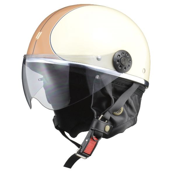 究極の保護を手に入れよう ハーフシールド付きハーフヘルメット O-ONE IV／BR フリー リード工業 （LEAD） ハーフシールド付ハーフヘルメット O-ONE IV／BR フリー◇関連： 生活用
