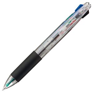 筆記具 油性ボールペン 多色ボールペン色とりどりのインクが楽しめる 0.7mmの油性ボールペン、バネクリップ付き クリアな軸色がおしゃれ 20セットでお得 TANOSEEの新感覚4色ボールペン （まと