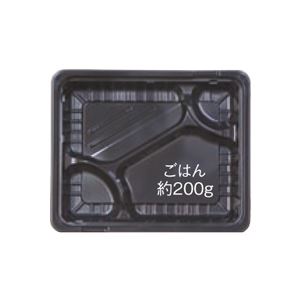 飲食用品 簡易食器食べる楽しさを引き立てる 便利な使い捨て食器 黒い本体でスタイリッシュ エフピコのMSD箱弁24-20-1 1パックに50個 蓋は別売 単品 り ×5でお得 単品 （まとめ） エフピ