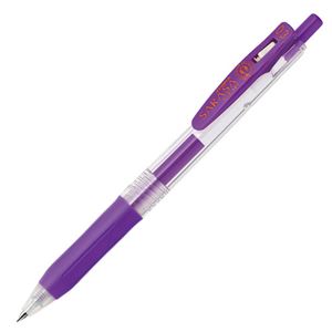 筆記具 ゲルインクボールペン ノック式0.3mmの紫のゼブラゲルボールペン、ノック式で便利 まとめ買い お徳用 でお得な60本セット (まとめ) ゼブラ ゲルインクボールペン サラサクリップ 0.3m
