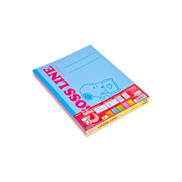 クロスラインノート B5サイズ／A罫 5色パック (業務用セット) - スイングするペン先が、アイデアを躍動させる (業務用セット) スイング・クロスラインノート B5サイズ／A罫 5色パック ノS-