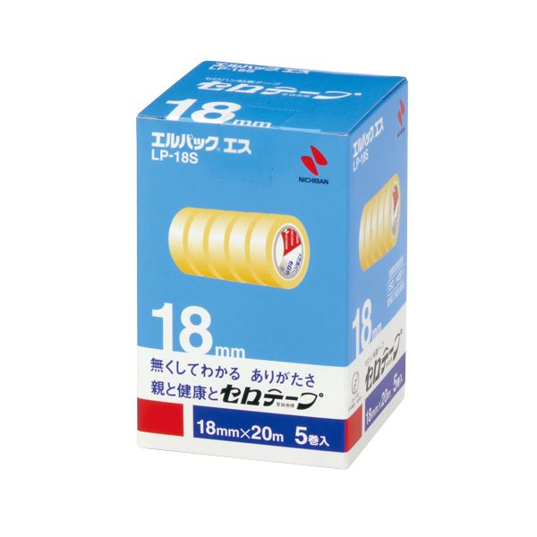 接着用品 セロハンテープ強力な接着力 便利なセロハンテープ まとめてお得 18mm×20mの小巻5巻セット 使いやすいエルパックエス ニチバンのセロテープ (まとめ) ニチバン セロテープ エルパック