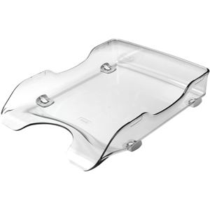 机上整理／収納用品 レタートレー整理整頓の達人に贈る デスク (テーブル 机) 上の秘密兵器 透明なA4タテトレーがあなたの仕事を効率化 机 テーブル 上整理／整理 収納 用品の新定番 (まとめ) ソ