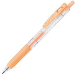 筆記具 ゲルインクボールペン ノック式鮮やかなミルクオレンジの0.5mmノック式ゲルインクボールペン 滑らかな書き心地としっかりしたクリップで快適な筆記体験を提供 60セットでお得に手に入るので、仕事
