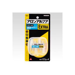 スピードと汎用性を両立した高性能接着剤。 携帯に便利な使い切りミニサイズ。驚異的な速さと多目的な使い勝手を兼ね備えた究極の接着剤 （まとめ）アルファエクストラミニ×4 #04611 4本入り【×5セッ