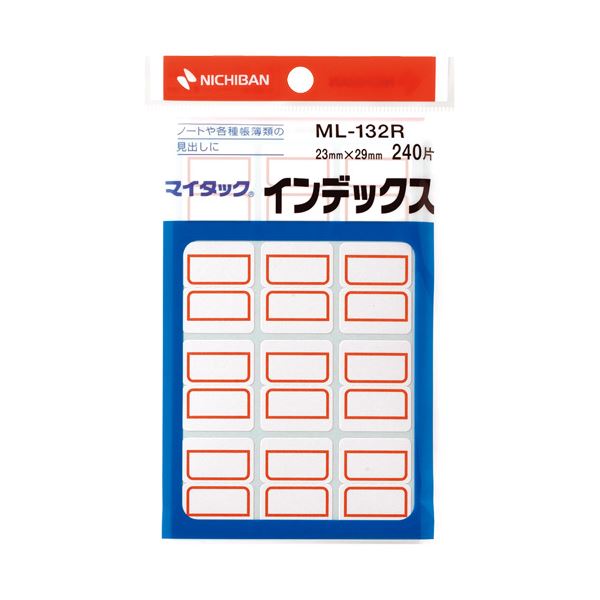 便利なマイタックインデックス 10袋セットでお得に （まとめ） ニチバン マイタックインデックス ML-132R 10袋【×2セット】◇関連： 生活用品／インテリア／雑貨／文具／オフィス用品／ノート／