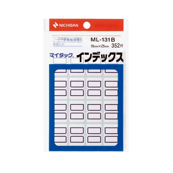事務用品 ラベル インデックスラベルオフィス 事務用 必需品 便利なインデックスラベル 小さな18×25mmの紙ラベルに青枠が映える 1パック352片、30セットでお得 仕事効率UP (まとめ) ニチ