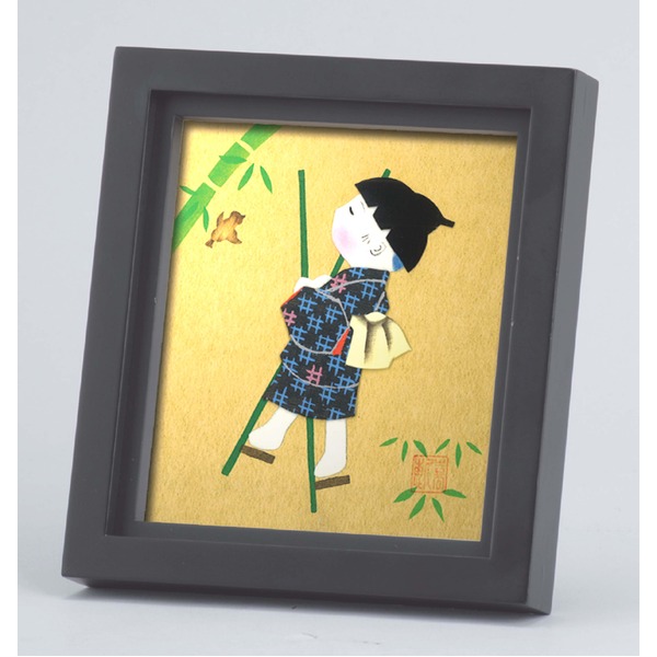 立体感あるコンパクトなミニ色紙額色紙入れ額 幅広額 色紙絵額 サイン色紙額 がく がくぶち ふれーむ しきしがく しきしふれーむ美しさを引き立てる、1/4サイズの押絵付きミニ色紙額 壁に飾るもよし、ス