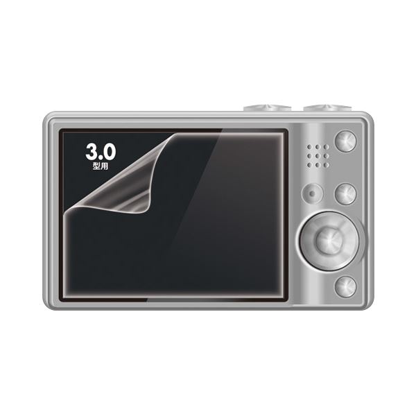 画像がくっきり鮮やかに再現できる光沢フィルムを採用した3.0型液晶保護フィルム鮮やかな映像を楽しむための3.0型光沢フィルム まとめて10枚セットでお得に （まとめ） 液晶保護光沢フィルム3.0型 D