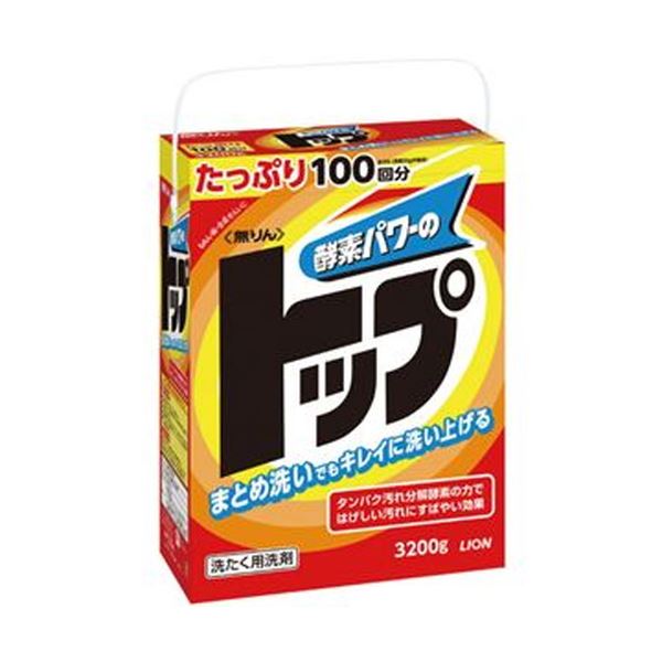 アルファオレフィンと酵素パワーで激しい汚れをすばやく落とす。驚異の洗浄力 アルファオレフィンと酵素の融合が、頑固な汚れを瞬時に撃退 まとめてお得な特大サイズ、3200g×10個セット （まとめ）ライオ