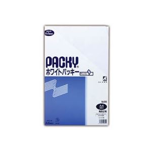 究極の白さを追求したパッキングマスター 角2 テープ付80g/m2 〒枠なし 895 1セット(140枚：7枚×20パック) 白 ピース ホワイトパッキー 角2 テープ付80g/m2 〒枠なし 895