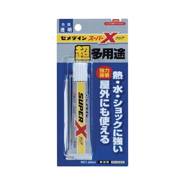 接着用品 接着剤万能な接着力であらゆる場面に対応 透明なスーパーX接着剤が20mlでお得な30個セット (まとめ) セメダイン 超多用途接着剤 スーパーX クリア 20ml AX-038 1個 【×3