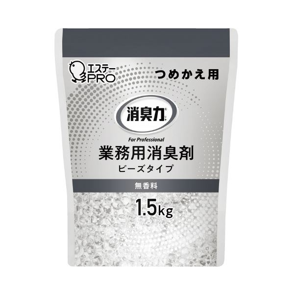 消臭の魔法使い パワフル無香料ビーズ1.5kg×5セット 業務用で経済的 臭いの元を徹底消臭 (まとめ) エステー 消臭力 業務用 ビーズ 詰め替え 1.5kg 無香料 【×5セット】◇関連： 生活用
