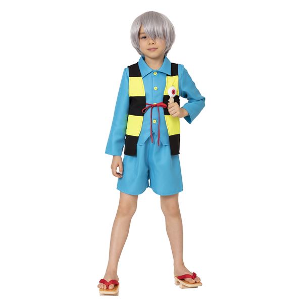 コスプレ衣装/コスチューム 【ゲゲゲの鬼太郎公式 鬼太郎 キッズ 子供 140cm】 ポリエステル 〔ハロウィン パーティー 宴会〕 送料無料