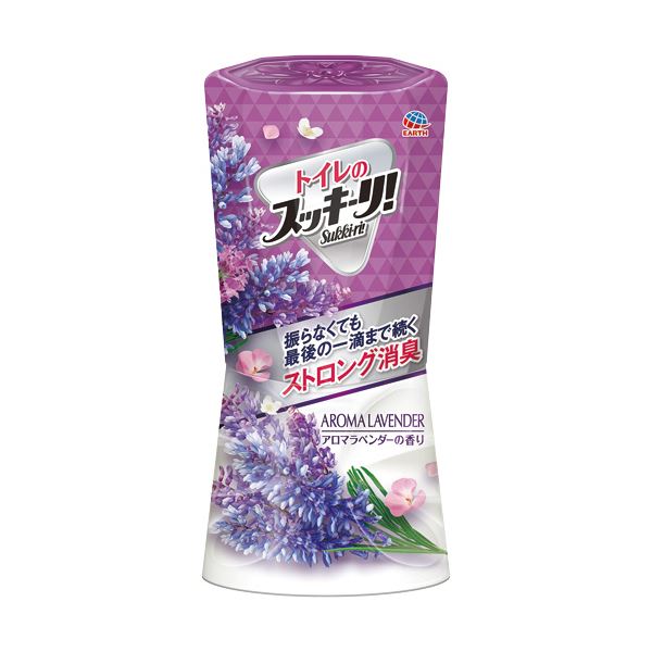 逆さま「スッキーリ方式」だから最後の一滴までしっかり消臭芳香効果が続く!完璧な消臭芳香を極める 逆さまで一滴残さず アース製薬の究極トイレリフレッシュ アロマラベンダー 400ml 1個【×10セット