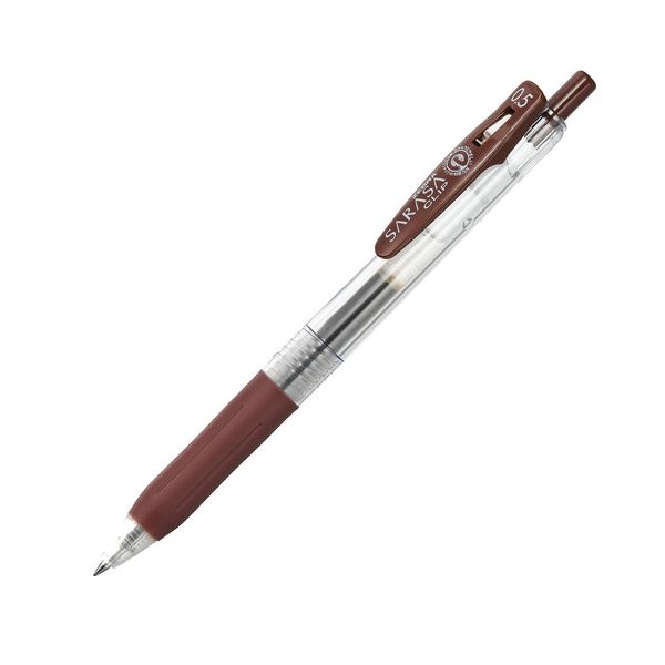 筆記具 ゲルインクボールペン ノック式新感覚 0.5mmの濃厚なゲルインクが魅力のノック式筆記具 サラサクリップ茶色で上品さを演出 使いやすさとスタイリッシュさを兼ね備えた逸品 100セットでお得にG