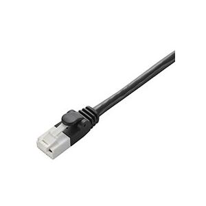 ネットワーク・通信機器 ＬＡＮケーブル・通信アクセサリー ＬＡＮケーブル／コネクタ高速通信に最適な関連6対応LANケーブル 配線 信頼性と安定性を追求した爪折れ防止プロテクト付き 黒 (まとめ) 爪折