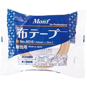 梱包用布テープのスーパーエコノミータイプ！段ボールの封緘、補修、一般梱包に適してます。経済的な梱包に最適 高い耐久性 頑丈 な布テープで段ボールをしっかり封緘 （まとめ）布粘着テープ50mm×25m 