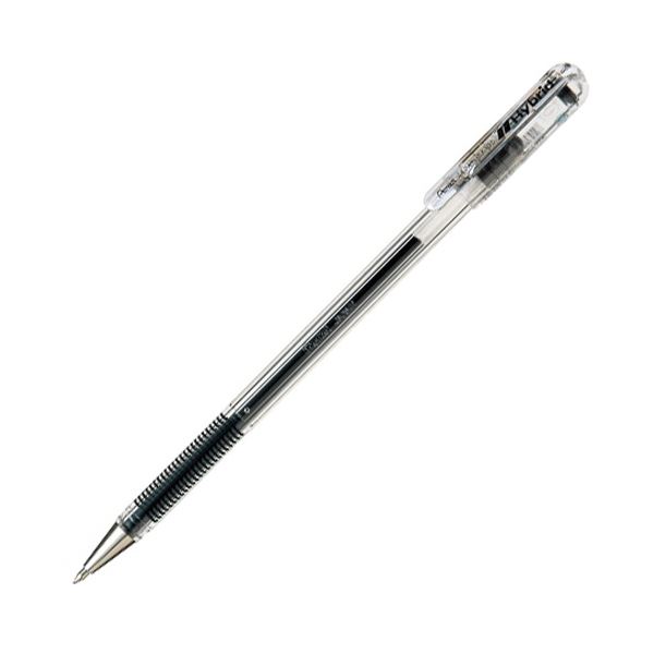 筆記具 ゲルインクボールペン キャップ式書き味抜群のキャップ式ゲルインクボールペン 仕事に最適な業務用パックでお得にGET ぺんてるのハイブリッド0.5mm黒インク、まとめ買い お徳用 でお得感倍増 