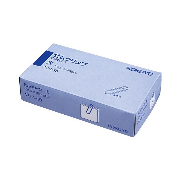 しっかり挟めるゼムクリップ。しっかりと物を挟むことができる、頼れるゼムクリップ 大きさは28mmで、1セットには約40000本（約1000本×40箱）が含まれています コクヨ ゼムクリップ 大 28m