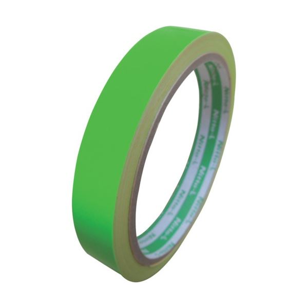 太陽光や照明により蛍光を発し鮮明に見えます。蛍光テープ、グリーンの15mm×5mが3巻セットで登場 太陽光やライト 照明 で輝き、暗闇でも安心 安全 の存在感を放つ必須アイテム 緑 (まとめ) 日東エ
