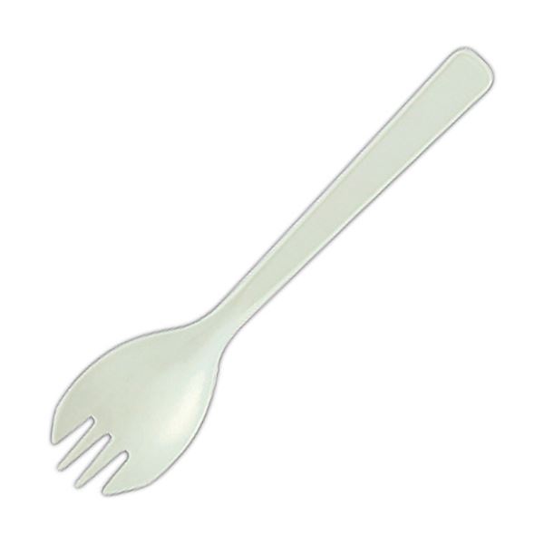 1本ずつ透明の袋に入った個包装タイプ。透明袋に個別包装された1本ずつのプラスチック先割れスプーン 使いやすくて便利なホワイトカラー 100本入りの1パックを10セットでお届けします 白 （まとめ）やな