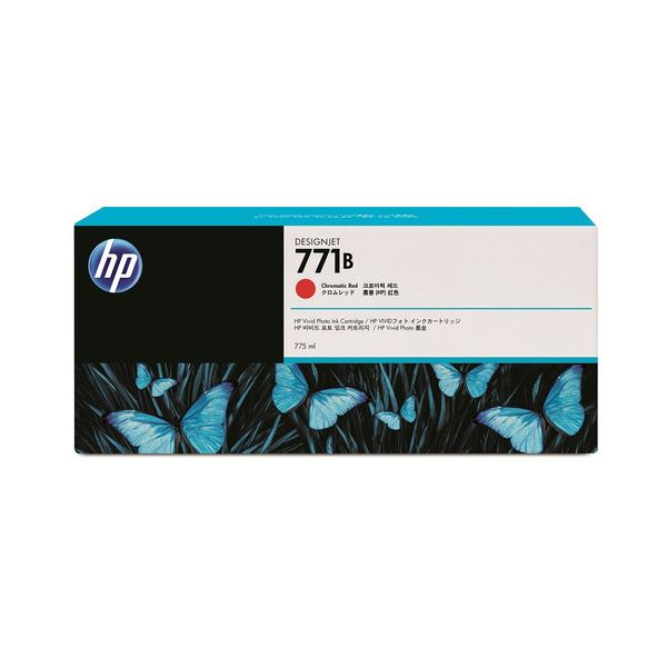 インクカートリッジ 純正インクカートリッジ・リボンカセット鮮やかなクロムレッドの顔料インク、HP771B まとめて10個セットでお得に インクカートリッジ・リボンカセットの純正品、容量は775ml 高