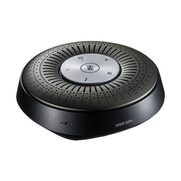 4つのマイクで360°集音 会議に適したBluetoothスピーカーホン革新的なBluetooth会議スピーカーフォン、MM-BTMSP1がビジネスをサポート 4つのマイクでクリアな音声を拾い、会議室
