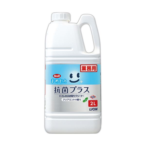 ひと拭きでニオイ菌まで抑える除菌+抗菌スプレー！一拭きで臭い菌も徹底除菌 驚きの抗菌 清潔 スプレー （まとめ）ライオン ルック まめピカ 抗菌 プラストイレのふき取りクリーナー つめかえ用 2L T