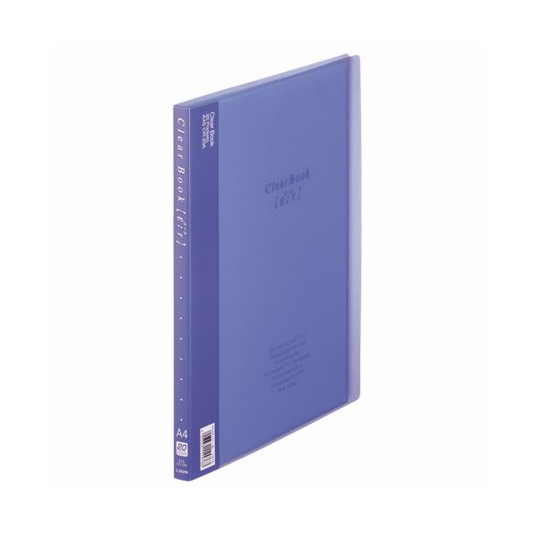 【固定式】多量の書類も美しく収納する。書類の整理 収納 を美しく解決 多量のペーパーもスマートに整理 A4サイズのクリアーブック、20ポケット、背幅14mm、ブルーの魅力的なCR-20A 10冊セット