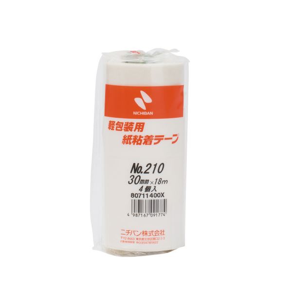 白い世界を広げる テープマジック 30mm×18m 4巻セット【×10セット】 (まとめ）ニチバン 紙粘着テープ 210-30 白 30mm×18m 4巻【×10セット】◇関連： 生活用品／インテリア