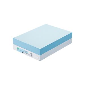 カラーペーパー青い空を感じるスカイブルーのαエコカラーペーパーII B4が500枚入った大容量 大型 10セット プロも絶賛する高品質で、創造力を広げる最適な素材 青 (まとめ) TANOSEE αエ