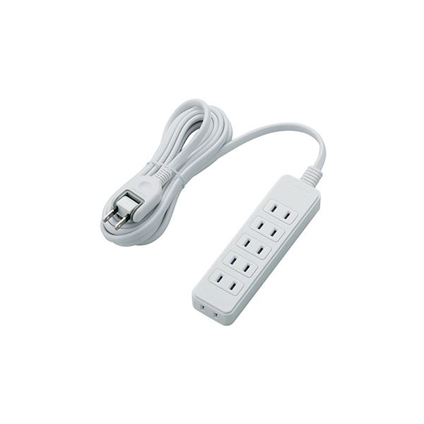 電源タップの基本性能をしっかり搭載！パワフルな性能を備えたスマートプラグタップ 一度に6つのデバイスを接続できる3mホワイトモデル【5個セット】 白 【5個セット】 スイングプラグタップ/6個口/3m