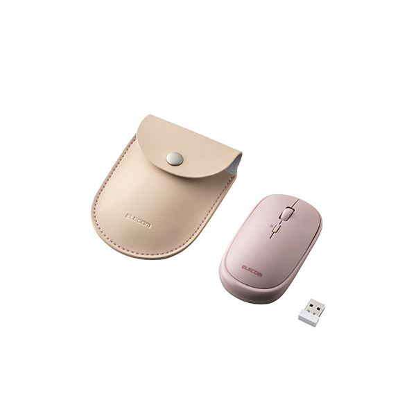 厚さ28mmの薄型設計でカバンに入れて持ち運びしやすい! ソフトレザー製収納ポーチが付属したワイヤレスモバイルマウス"Slint(スリント)"。持ち運びに便利な薄型設計 28mmの