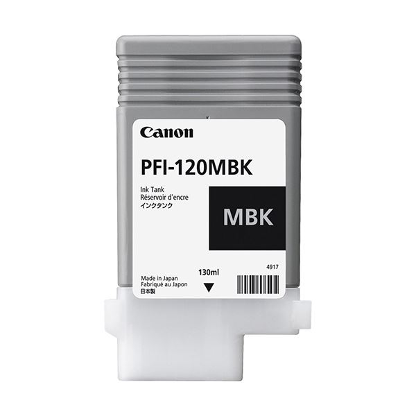 メーカー純正インクタンクプロフェッショナルな印刷を追求するなら、究極のインクタンク PFI-120MBK 驚異の130ml容量で、深みあるマットブラックを実現 2884C001の1個で、印象的な仕上が