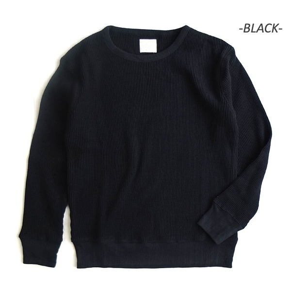 スウェットシャツ程の厚さで保温性・伸縮性あるコットン シャツシャツ トップス 衣類 ロングTシャツ ロングティーシャツ ファッション 衣類 洋服 衣服 衣装 アウトドア極厚ワッフル素材で包まれる至高の