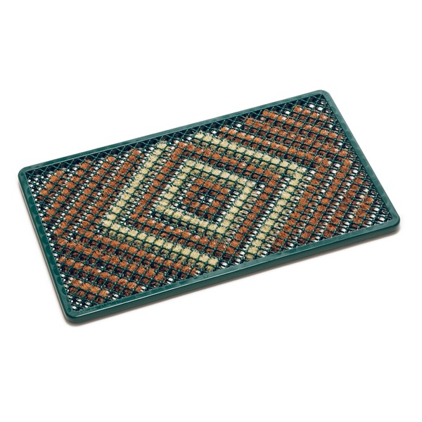 スタンダードタイプ 玄関用マット 入口マット ウェルカムマットエントランスマット 屋内マット 通路マット 出入口マット マット 砂落とし 泥落とし 玄関 エントランス 入口グリーンのダイヤモンドが輝く