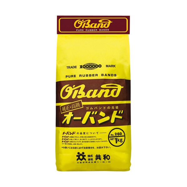 結束、包装、縫製などに広範囲に利用でき、作業性、経済性に優れています。多岐に渡る用途に適した、効率的で経済的な作業を実現 便利な共和 オーバンド #260 内径63.5mm 1kg入 GK-106 1