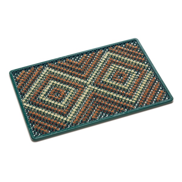 スタンダードタイプ 玄関用マット 入口マット ウェルカムマットエントランスマット 屋内マット 通路マット 出入口マット マット 砂落とし 泥落とし 玄関 エントランス 入口緑のダイヤモンドが輝く、テラ