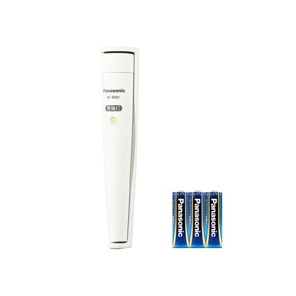 進化したパワフルな乾電池と輝くLEDが融合した、常に備える白い光の灯り 白 パナソニック 乾電池エボルタNEO付き LED常備灯 (ホワイト) BF-BE01N-W 白◇関連： 生活用品／インテリア／