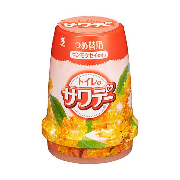心地よい香りが薫るトイレの芳香消臭剤。心地良い香りが漂う、トイレの芳香消臭剤 キンモクセイの香りで心が安らぐ、まとめて使えるつめ替えタイプ 1個で140gも入っているので、20セットもセットできます 