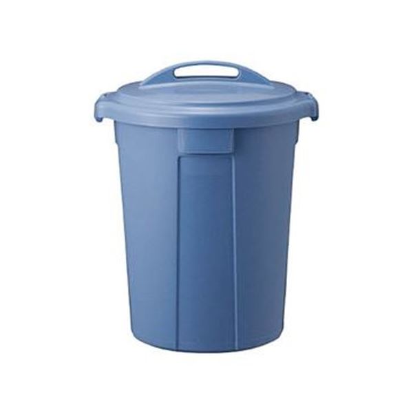 青い丸型 (円形 ラウンド) ペール、容量75L フタ別売 単品 り 3個でお得 便利なPP素材で丈夫 使いやすくておしゃれなペール缶 青 単品 （まとめ）TRUSCO PPペール丸型 (円形 ラウン