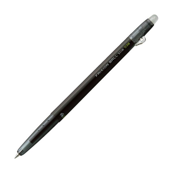 「書く・消す」をスピーディーに。ノック式フリクションボール。ノックで瞬時に書き消し 驚異のスピードを持つフリクションボールペン スリムなデザインで手に馴染み、ブラックのインクが鮮やかに躍動するLFBS