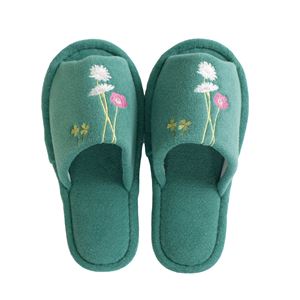 植物モチーフのBotanical Garden トイレスリッパ トイレ用品自然の息吹を感じる、花々が咲き誇るトイレの楽園 洗える ウォッシャブル 綿混素材の広々23.5cm幅で、心地よい履き心地を提供